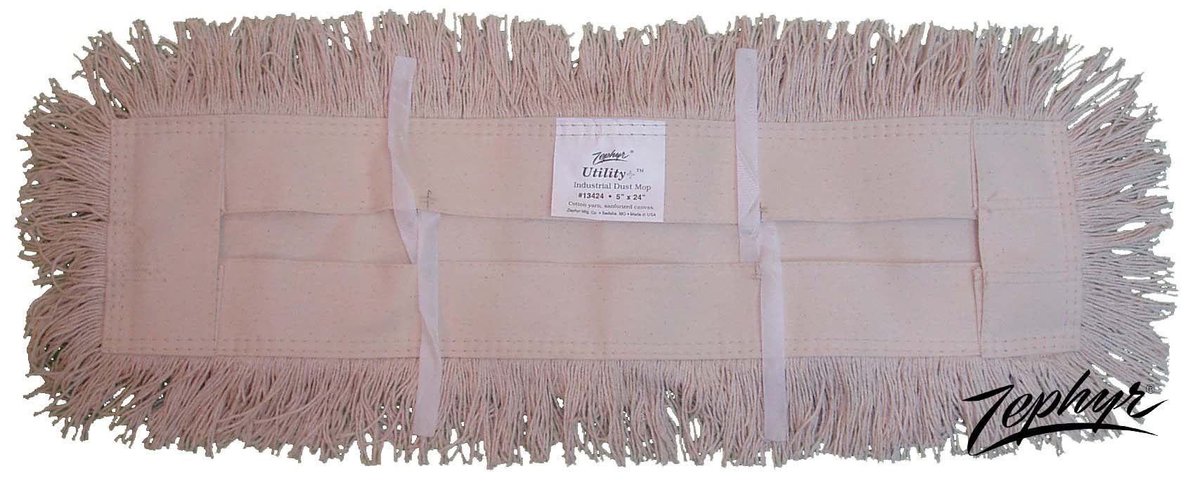 (image for) 5" x 48" Tie-On Dust Mop Head, case of 6